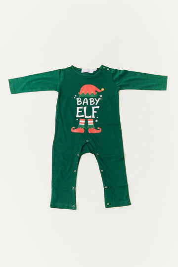 Babies Elf Print Matching Family Romper